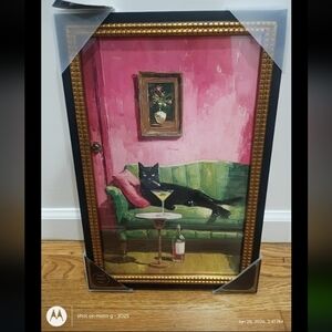 New Marmott Hill Cat Martini Wall Art